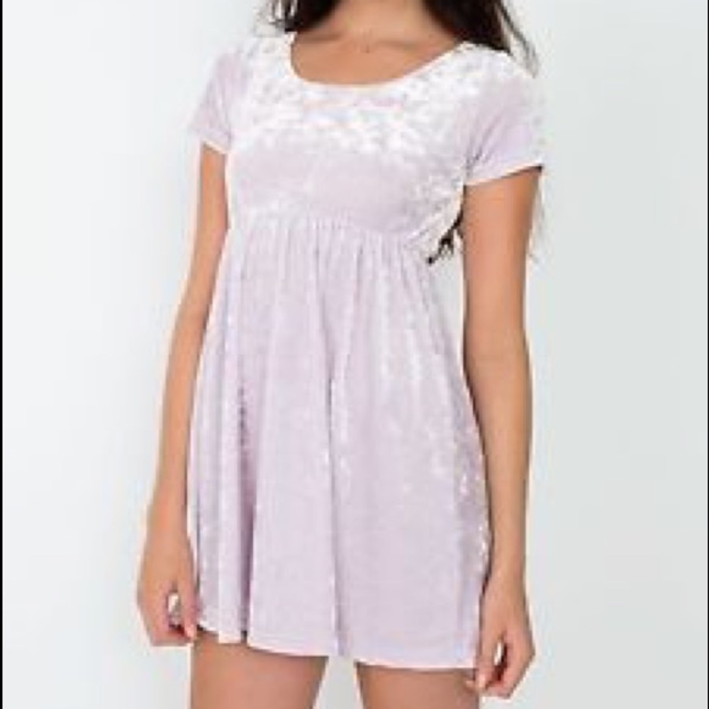 American Apparel Crushed Velvet Mini Dress-S - Picture 4 of 4